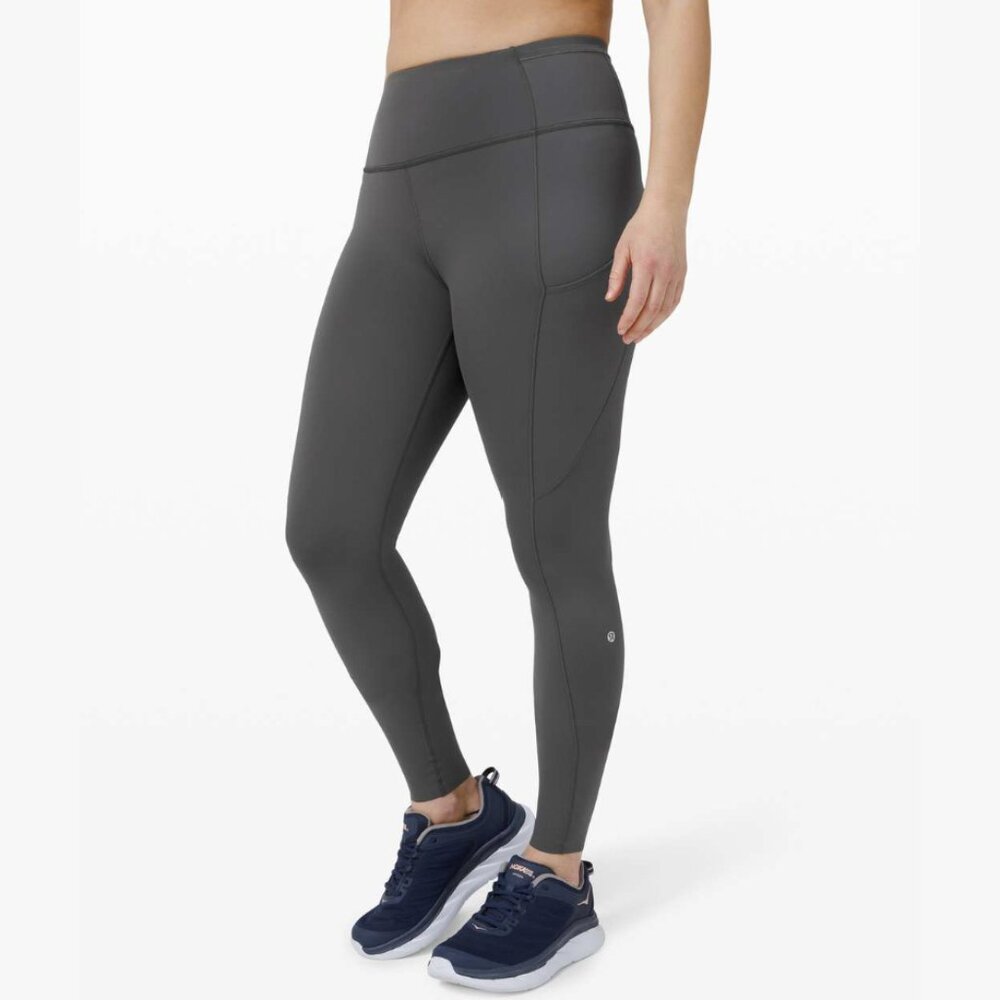 Lululemon Fast & Free Tight 31” Nulux High Rise Leggings Graphite Grey Sz 12
